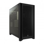 Carcasa Corsair 4000D Airflow fara sursa, Tempered Glass, Negru